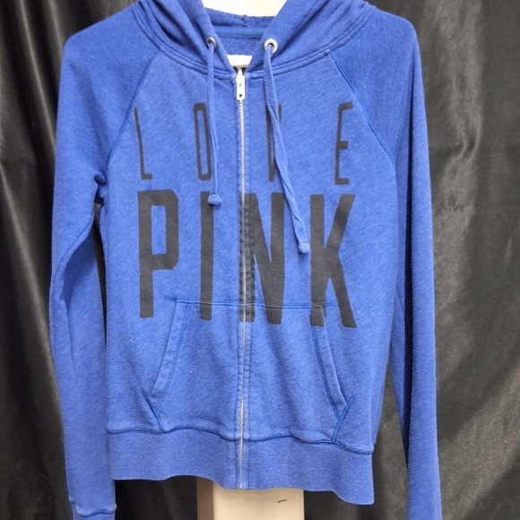 PINK Victoria's Secret Blue and Black Sweatshirt - Picture 8 of 10